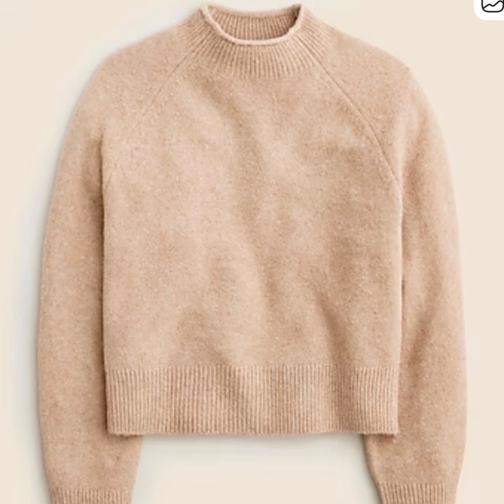 J crew rib mockneck soft super yarn xs